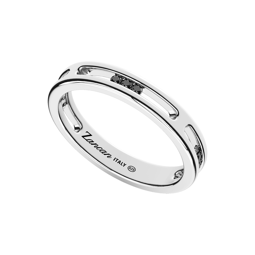 Imagen principal Anillo de Plata con Espinel Negro Zancan