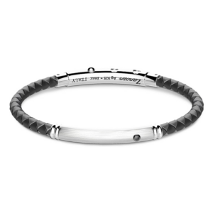 Bangle de Silicona Negra con Espinela Zancan