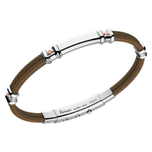 Pulsera Doble Cable Marrón Zancan