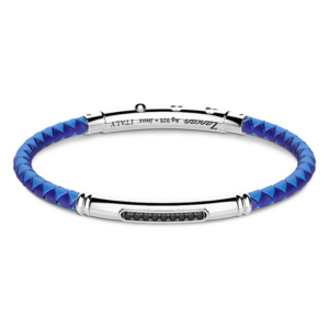 Bangle de Silicona Azul con Espinelas Negras Zancan