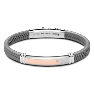 Bangle de Silicona Trenzada Gris Zancan