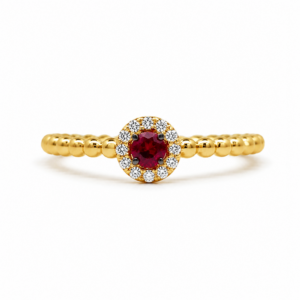 Anillo con Rubí y Brillantes