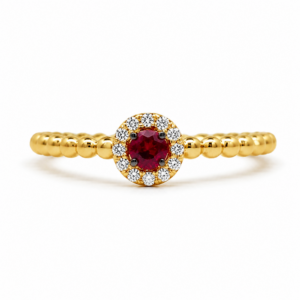 Anillo con Rubí y Brillantes