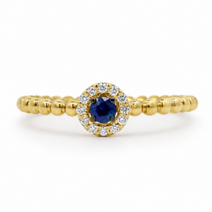Anillo con Zafiro y Brillantes
