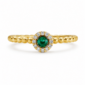 Anillo con Esmeralda y Brillantes