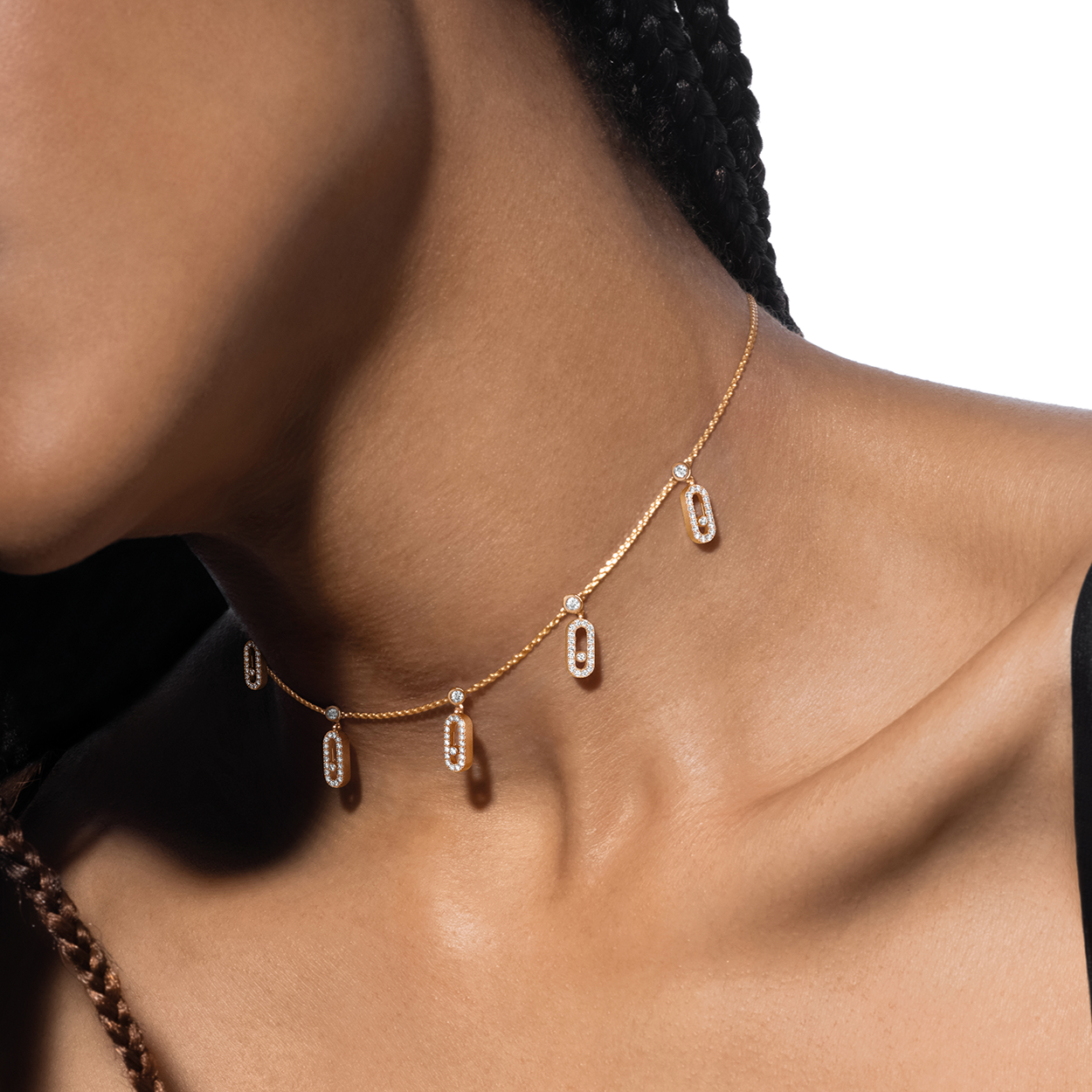 Slide Collar Move Uno Tassel Pavé Messika
