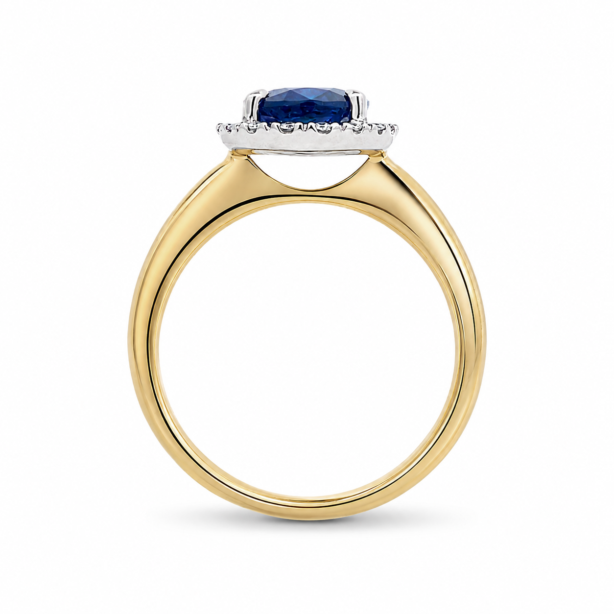 Slide Anillo Lady Di con Zafiro