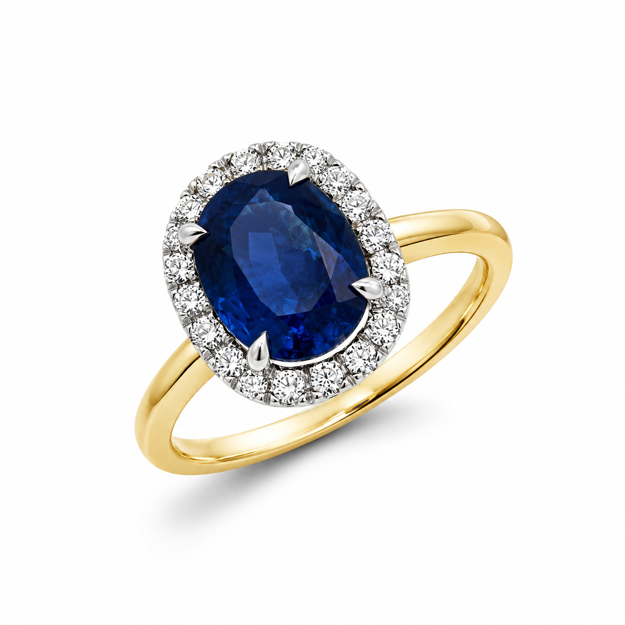 Slide Anillo Lady Di con Zafiro