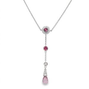 Pendantif con Turmalinas y Brillantes