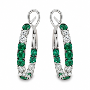 Argollas con Esmeraldas y Brillantes
