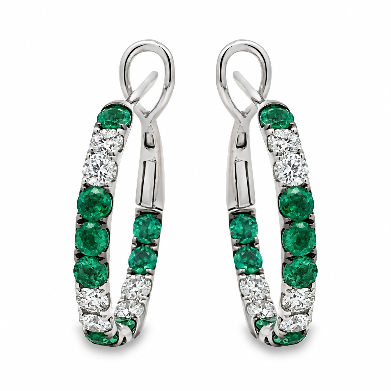 Imagen principal Argollas con Esmeraldas y Brillantes