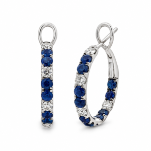 Argollas con Zafiros y Brillantes