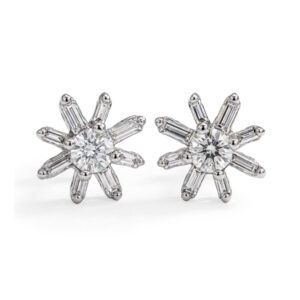 Aretes Flor de Diamantes