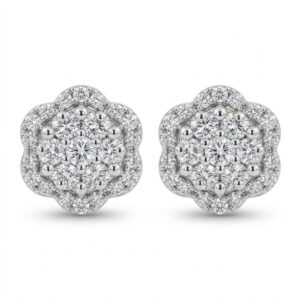Aretes Roseta con Ruedo 2 en 1