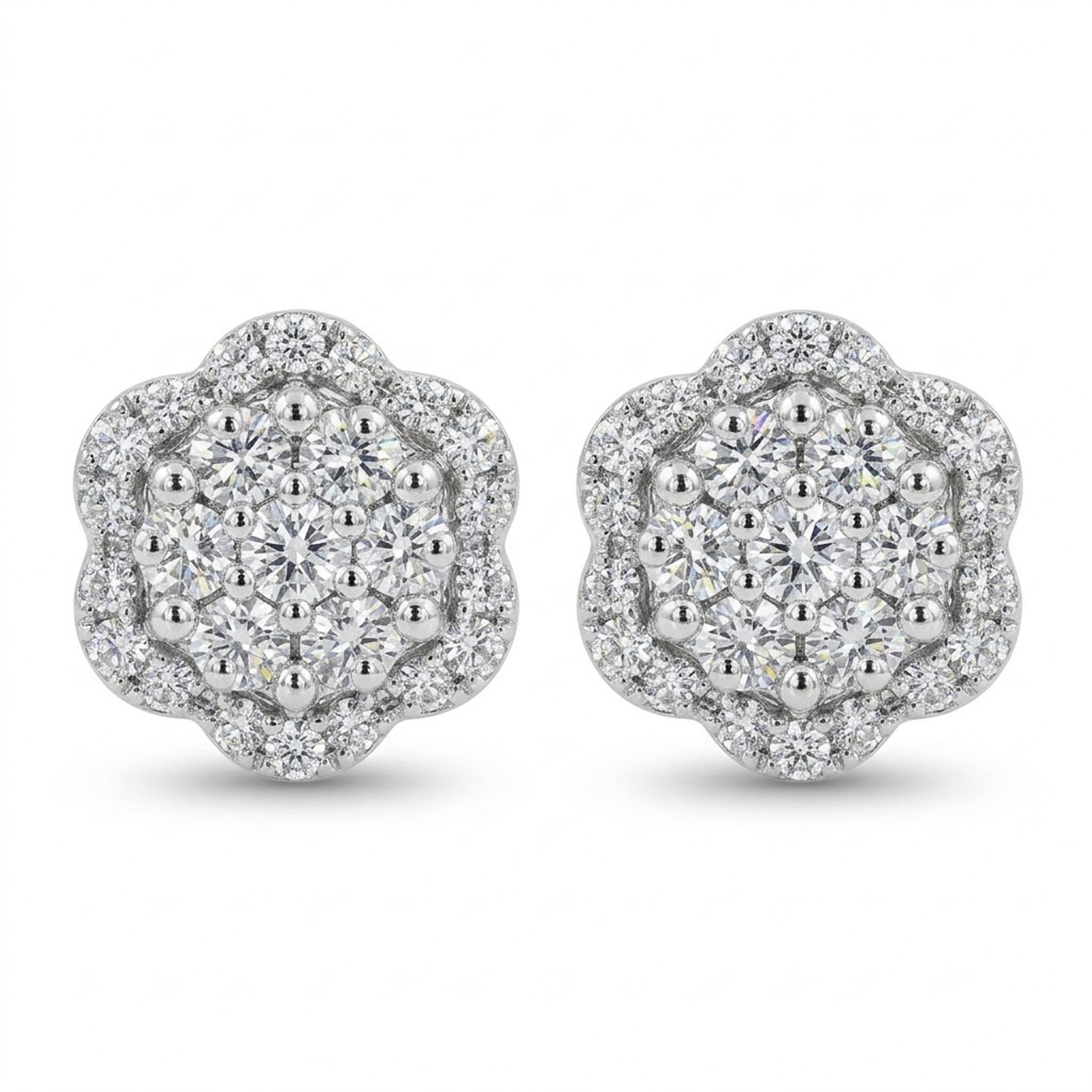 Imagen principal Aretes Roseta con Ruedo 2 en 1