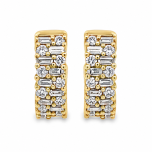 Argollas Dobles con Diamantes
