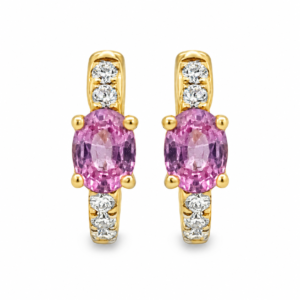 Argollas con Zafiros Rosas