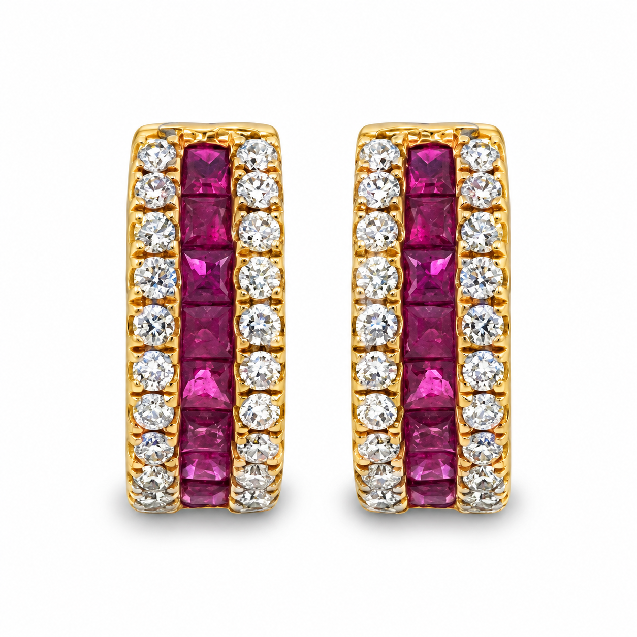 Imagen principal Argollas con Rubíes y Brillantes