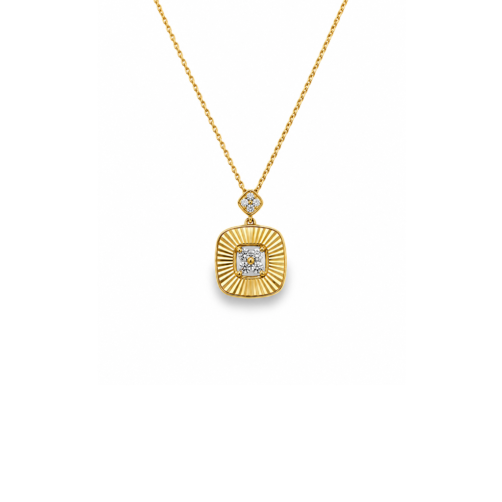 Slide Pendantif Cuadrado con Brillantes