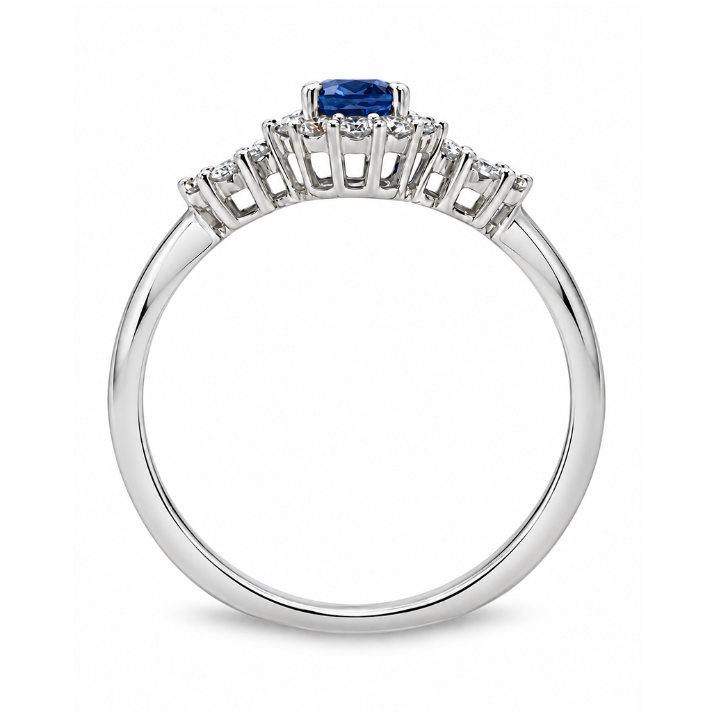 Slide Anillo de Zafiro y Diamantes