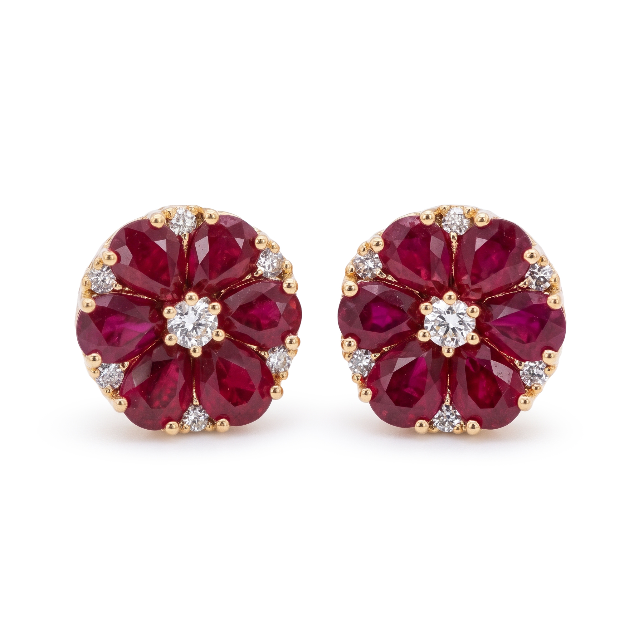 Imagen principal Aretes Flor de Rubíes