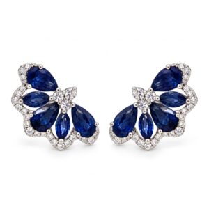 Aretes Flor de Zafiro