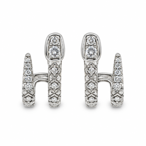 Argollas Doble con Brillantes