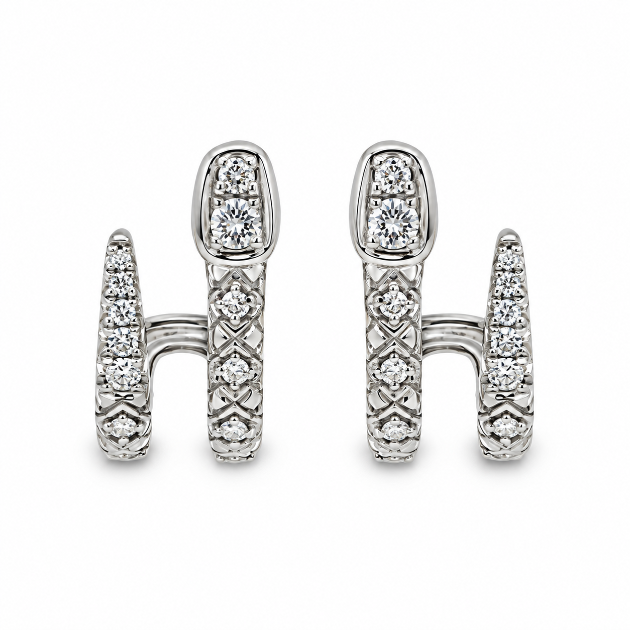 Imagen principal Argollas Doble con Brillantes