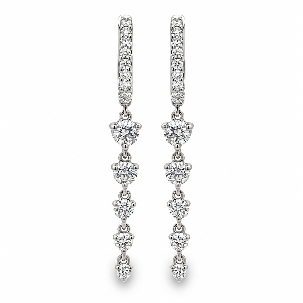 Imagen principal Argollas con Brillantes Colgantes