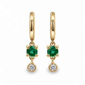 Argollas con Esmeraldas y Brillantes