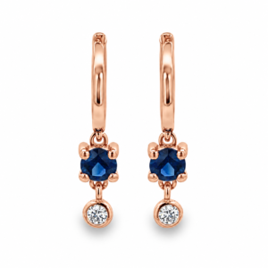 Argollas con Zafiros y Brillantes