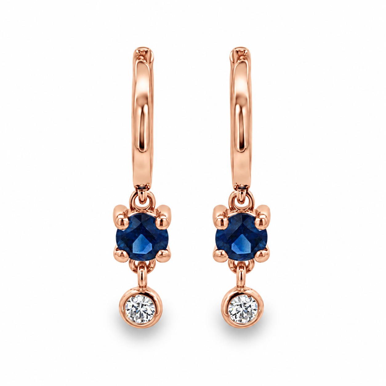 Imagen principal Argollas con Zafiros y Brillantes