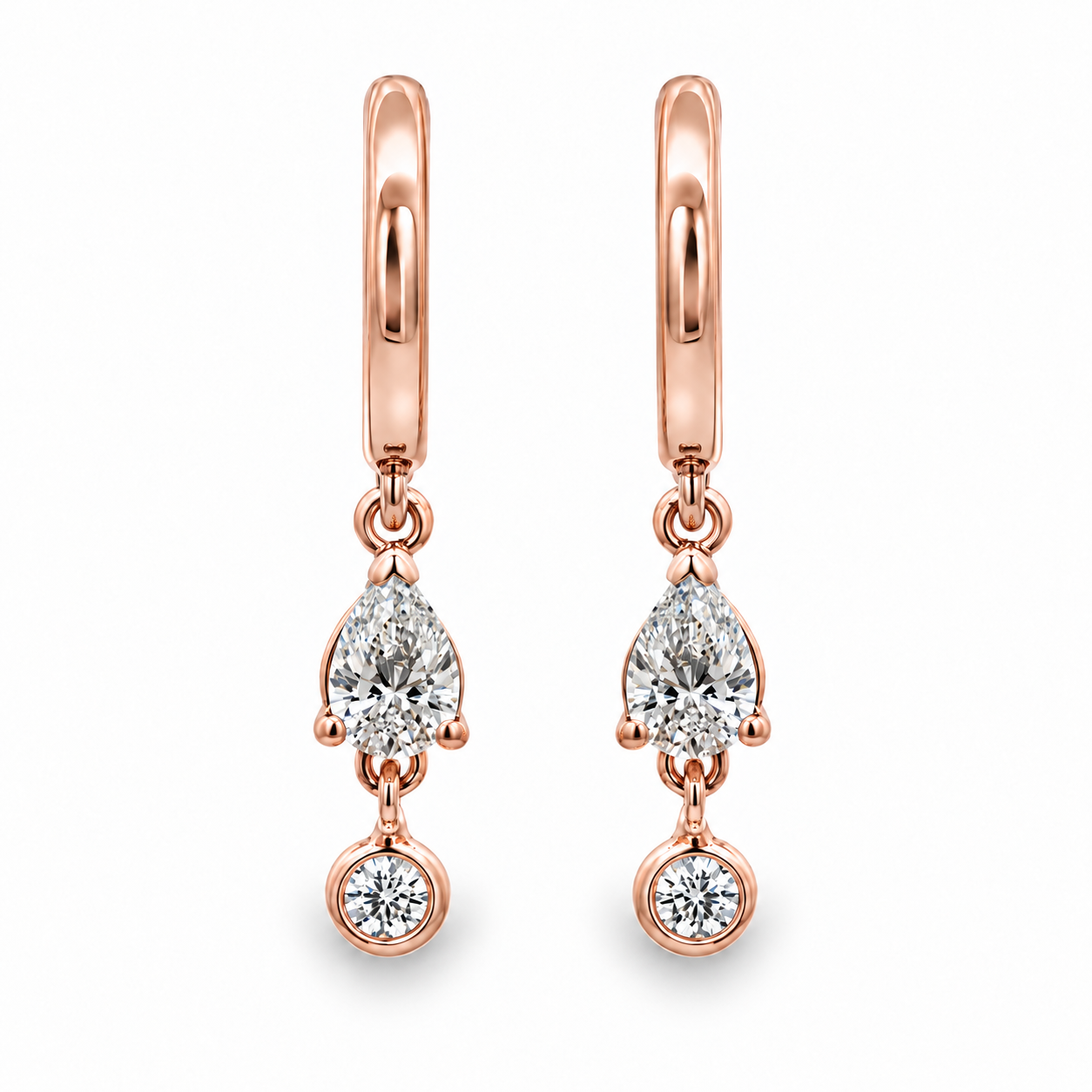 Imagen principal Argollas con Diamantes Colgantes