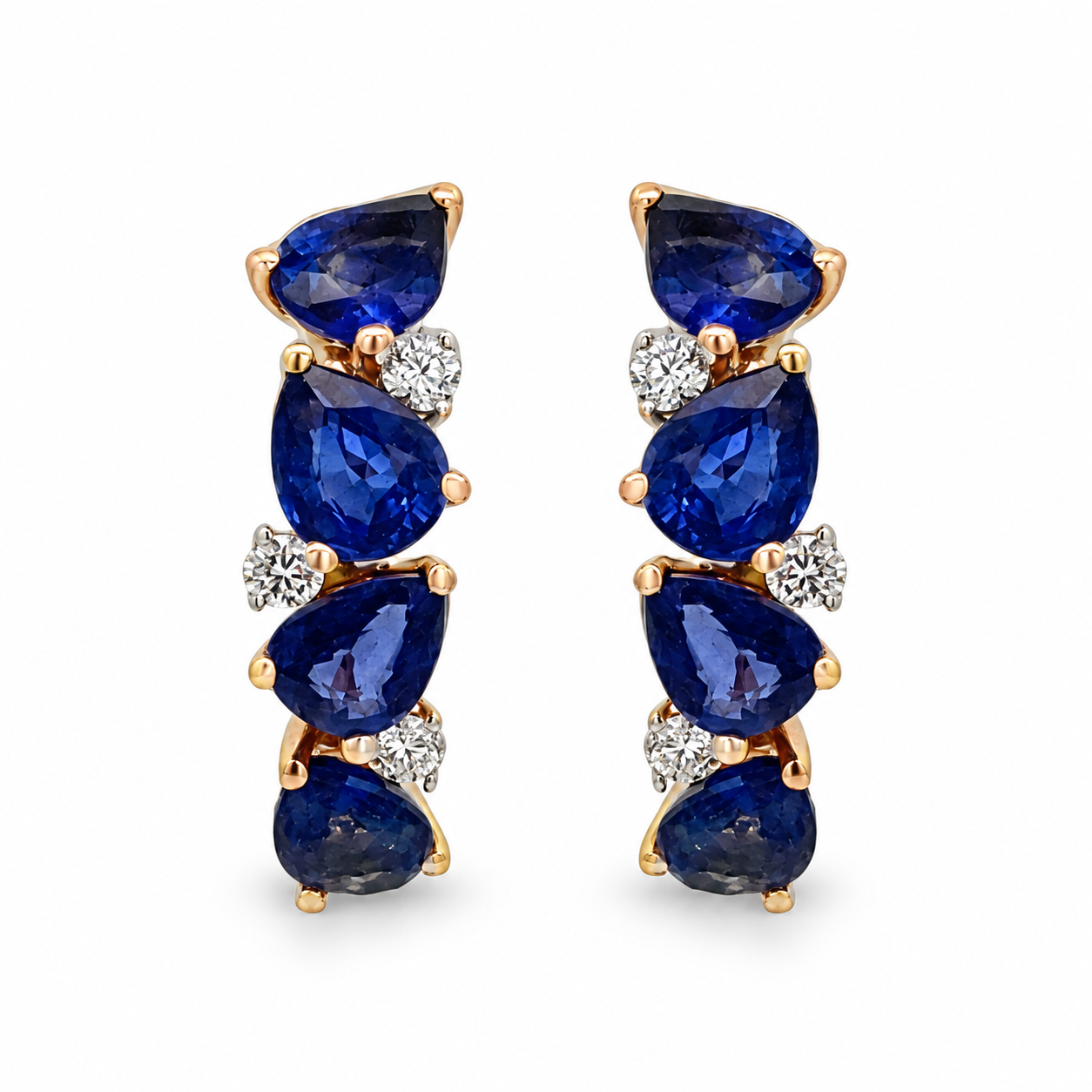 Imagen principal Argollas con 8 Zafiros y Brillantes