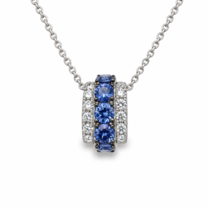 Pendantif con Zafiros y Brillantes