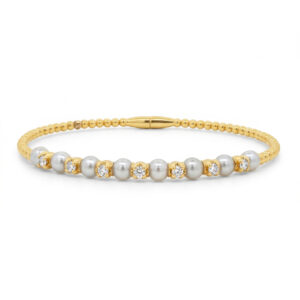 Bangle de Perlas con Brillantes